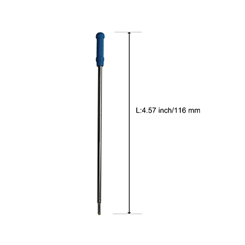 CXWBIM 6 Pcs Blue Ink Pen Refills,1 mm Medium Point 4.57 inch Length Replaceable Refills Metal Gel Ink Refill Rolling for Retractable Ballpoint Pens Office School (Blue) - Image 2