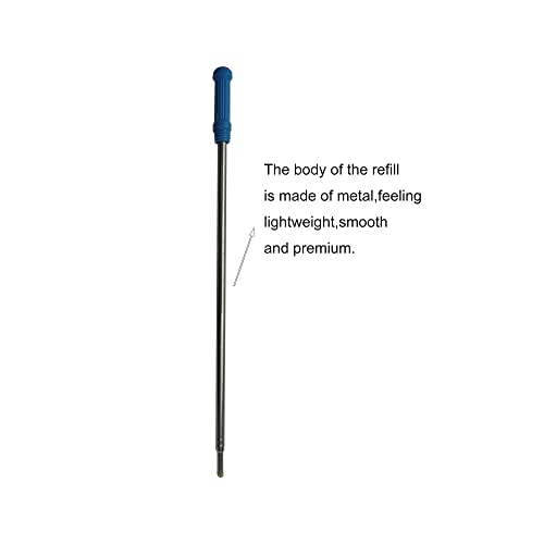 CXWBIM 6 Pcs Blue Ink Pen Refills,1 mm Medium Point 4.57 inch Length Replaceable Refills Metal Gel Ink Refill Rolling for Retractable Ballpoint Pens Office School (Blue) - Image 3