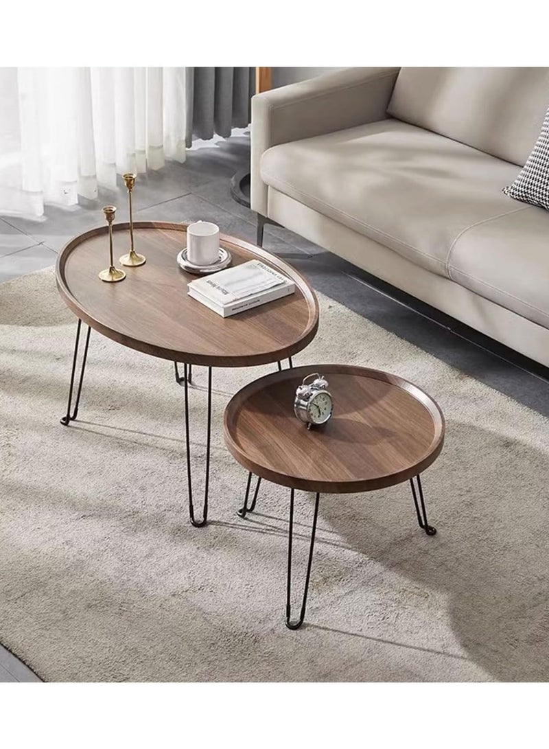 DubaiGallery Round Imitation Luxury Coffee Table Nordic Living Room Tea Table Furniture Modern Combo Cafe Furniture - Image 1