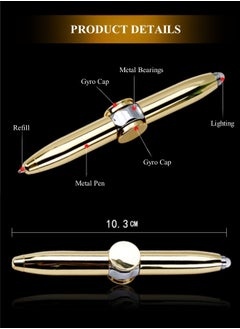 REOCLE Fidget Pen Spinner Pen with LED Light Multi Functional Help Stress Reducer Help Thinking Ballpoint Pen Rotating Anti Stress Anxiety Gift Pen  - Image 3