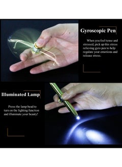 REOCLE Fidget Pen Spinner Pen with LED Light Multi Functional Help Stress Reducer Help Thinking Ballpoint Pen Rotating Anti Stress Anxiety Gift Pen  - Image 5