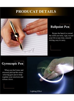 REOCLE Fidget Pen Spinner Pen with LED Light Multi Functional Help Stress Reducer Help Thinking Ballpoint Pen Rotating Anti Stress Anxiety Gift Pen  - Image 4