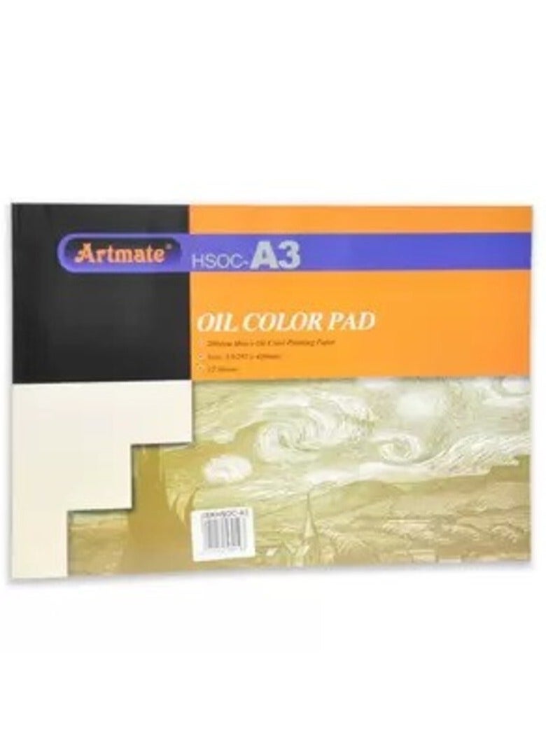 آرتمايت أرت ميت وسادات ألوان زيتية مقاس A3، 12 ورقة