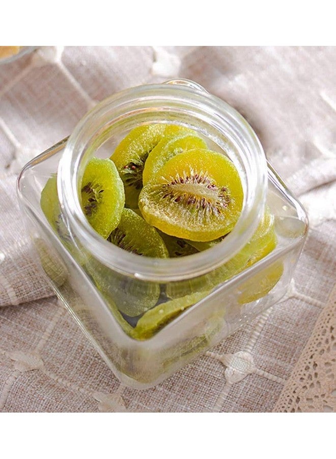 Brezzycloud Glass Cubical Square 600ml Transparent Glass Jars & Containers for Kitchen Pantry, Snacks, Masala, Pickles, Cookies, Dry Fruits Storage Glass Jar with Black Plastic Lid (600ml, Set Of 6) - Image 2