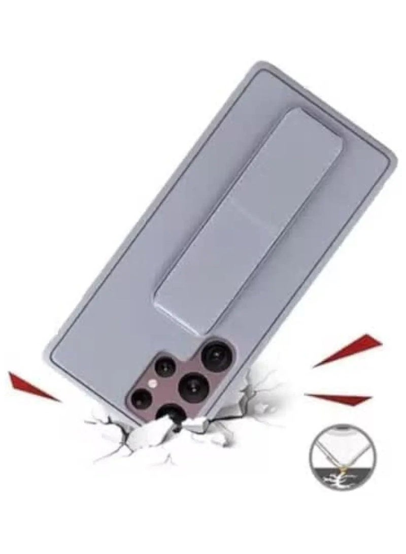 Denx Magnetic Case for Samsung Galaxy S23 Ultra, Back Stand Case Magnetic Car Holder, Premium Silicone Horizontal & Vertical Kickstand, with Multi Stand for Samsung Galaxy S23 Ultra (Grey) - Image 2