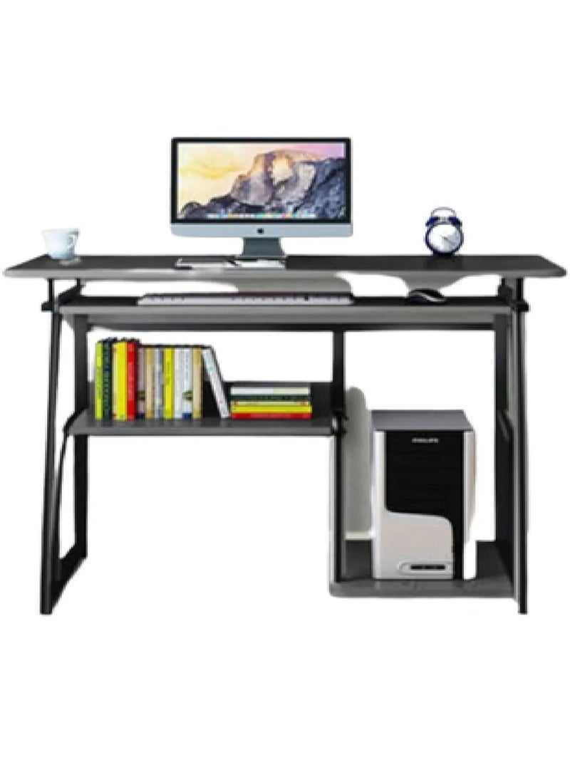 شي ون طاولة كمبيوتر منزلية متعددة الاستخدام من SHEE ONE | طاولة مكتبية  بتصميم عصري مع سطح خشبي واسع ورفوف ذكية للتخزين | طاولة خشب للمذاكرة أو العمل | مناسبة للمساحات الصغيرة - 71×71×40 سم - Image 2