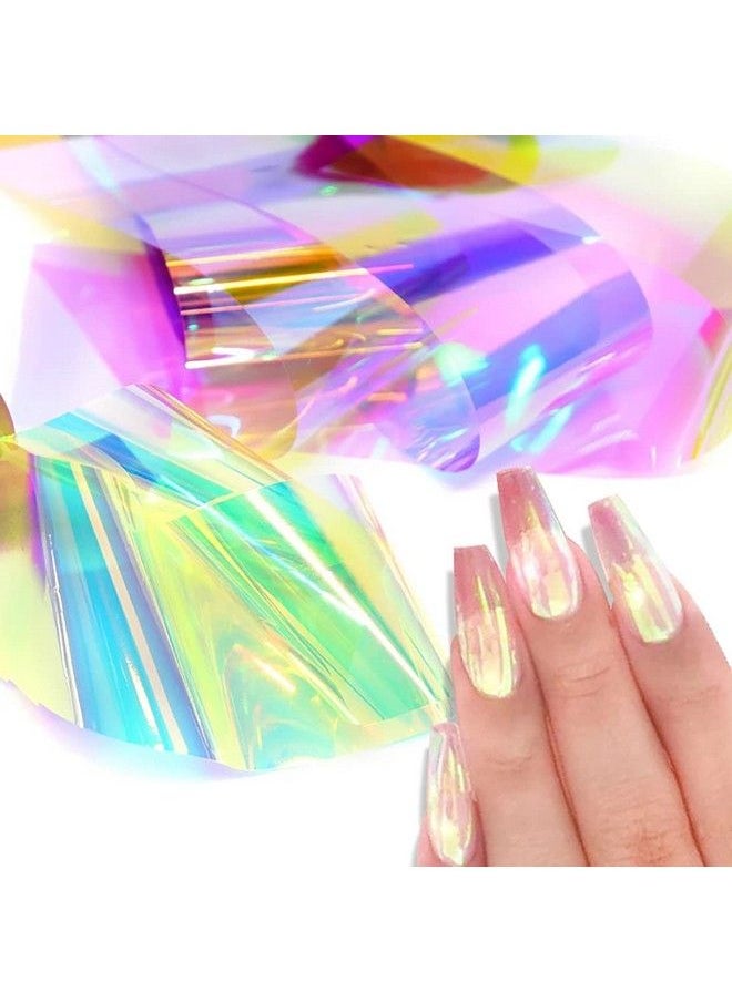 DANNEASY - Glass Nail Foil Stickers 30 Rolls Glass Fragments Paper Aurora Laser Design Nail Wraps Diy&Salon Kit Manicure Accessories - Image 1