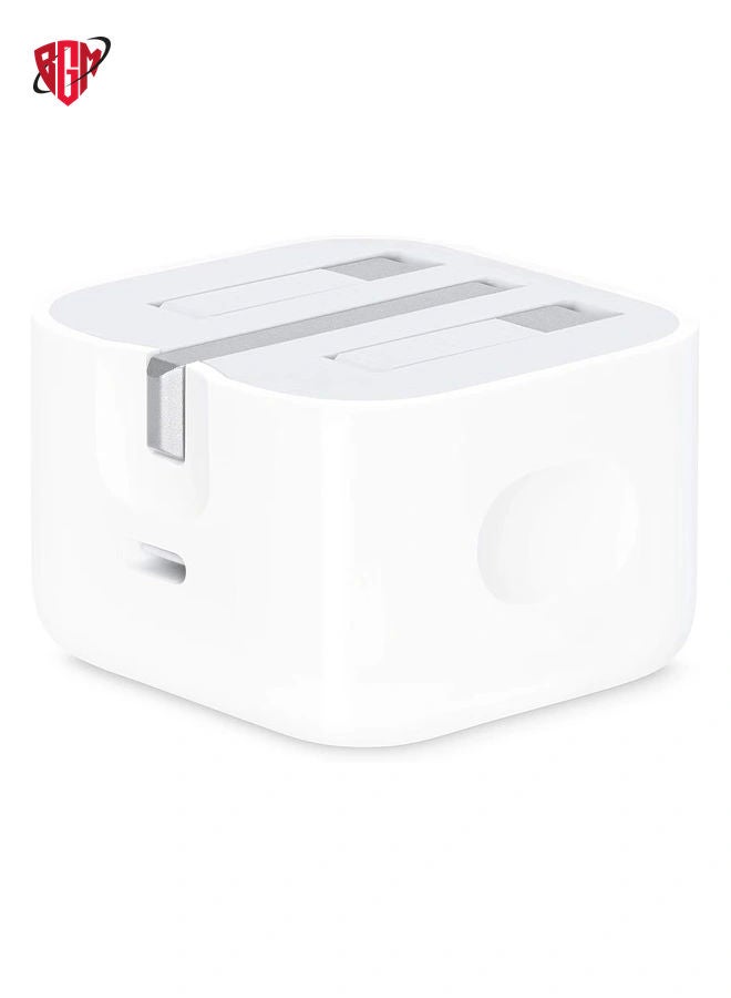 BGM 20W Power Adapter for phones Plug PD Power Adapter Wall Plug Compatible with iPhone 14 13, 13pro 12 Pro Max/12 Mini/SE (White)  - Image 3