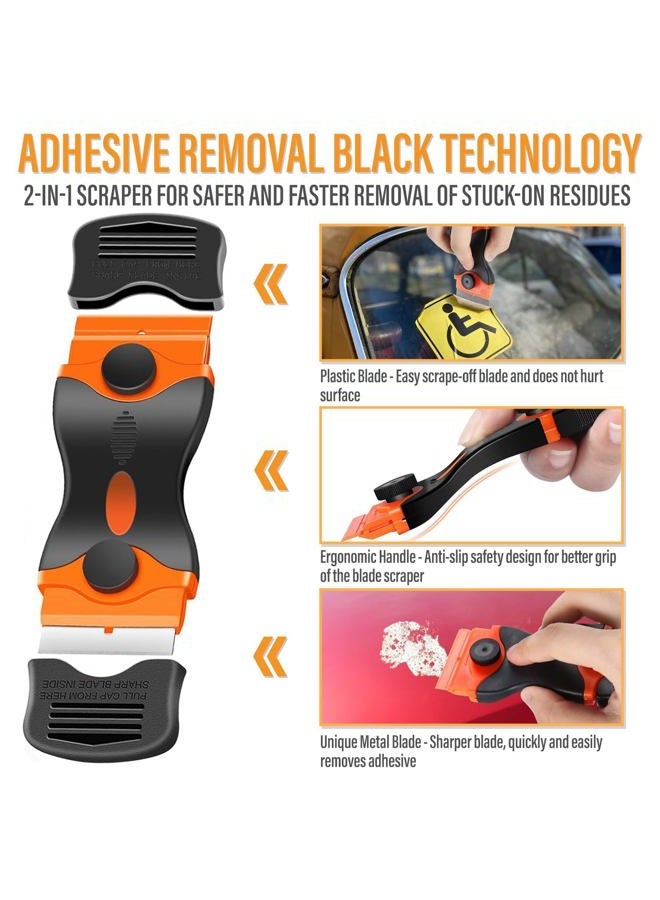 MCTRHG Adhesive Remover, Car Sticker Remover with Extra Plastic Razor Blades, 3.5oz Adhesive Remover for Cars, Windows, Tables, Glue Remover to Rapidly Remove Labels, Sticker, Glue, Chewing Gum - Image 4