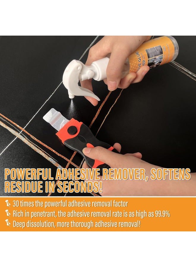 MCTRHG Adhesive Remover, Car Sticker Remover with Extra Plastic Razor Blades, 3.5oz Adhesive Remover for Cars, Windows, Tables, Glue Remover to Rapidly Remove Labels, Sticker, Glue, Chewing Gum - Image 2
