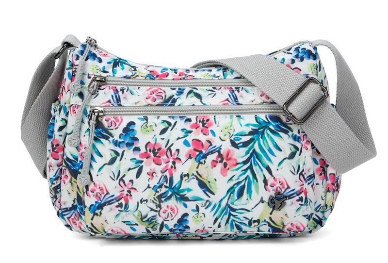 Pealwel Casual Crossbody Bag with Anti Theft Pocket - Women Lightweight Water-Resistant Purse Bag (Floral) - Image 1