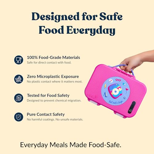 rabitat Munchbee Pro Stainless Steel 850ml Lunch Box | 1+1 Year Brand Warranty | Tiffin Box for School | Lunch Box for Kids Boys & Girls | BPA Free, Spill Proof & Durable Bento Design | Diva - Image 4