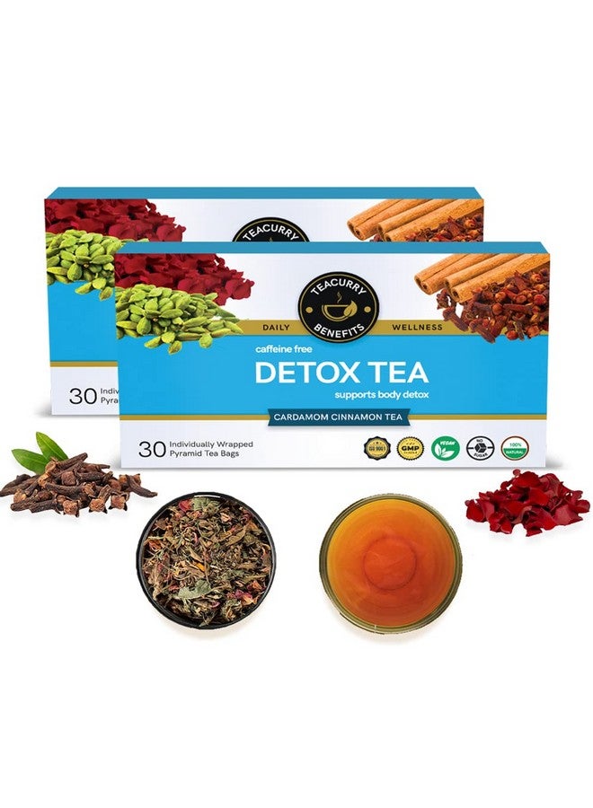 TEACURRY Detox Green Tea (2 Months Pack, 60 Tea Bags) - Helps With Intestinal Health, Liver Detox, Metabolism - Detox Green Tea Bags - Detox Tea Powder - Image 1
