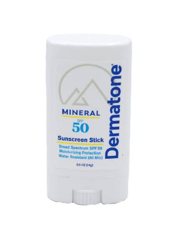 Dermatone عصا الوقاية من الشمس المعدنية بعامل حماية من الشمس 50، عصا الوقاية من الشمس بدون لمس، واقي شمسي طبيعي واسع الطيف بتركيبة الزنك، مرطب للوجه والبشرة الحساسة، 05 أونصة - Image 2