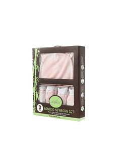 Mothers Choice 3-Piece Newborn Gift Set- Hat, Booties, Mittens Age- Newborn to 6 Months Pink  - Image 5
