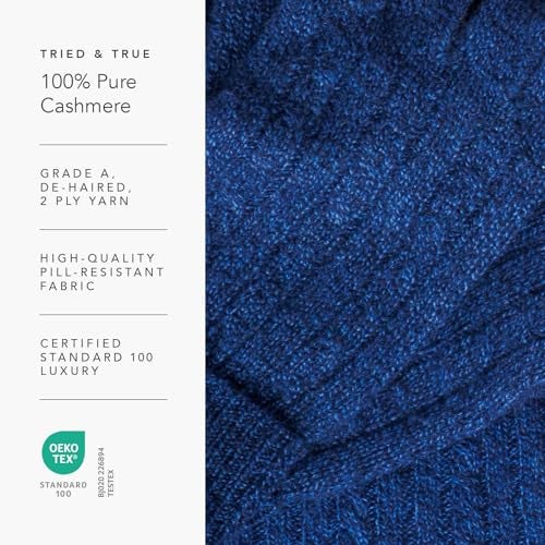 Fishers Finery قفازات نسائية من كشمير نقي 100% من فيشرز فاينري، تصميم كابل مع كف ممتد باللون الأسود - Image 5