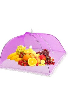 O Ozone Mesh Food Cover Tent Large Size  Umbrella Food Cover Avoid fly's and insects flying into your food Camping Utensil  Pink  - Image 1