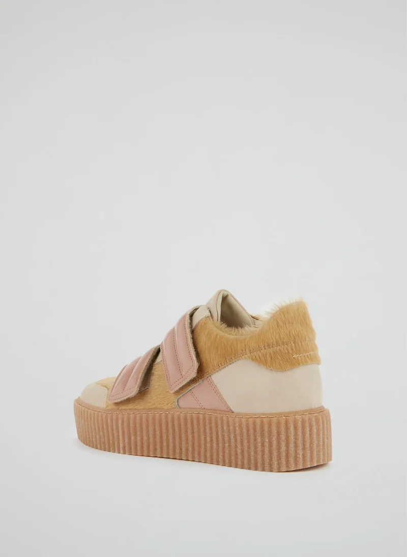 إم إم 6 Velcro Pony Hair Panel Sneakers