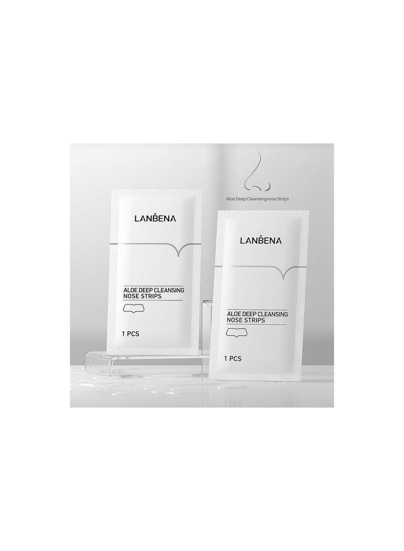 LANBENA شرائط تنظيف الأنف العميقة بالألوفيرا من LANBENA، إزالة الرؤوس السوداء، أقنعة الأنف، شرائط تقشير المسام، تقليص المسام، العناية بالبشرة - Image 2