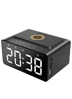 LIXES Quran Speaker With Azan Clock Alarm Clock Radio With Bluetooth Speaker Alarm Clocks Bedside Powerful Battery Backup And USB Port With App Control LED Display Clock With 8GB Storage SQ808  - Image 2