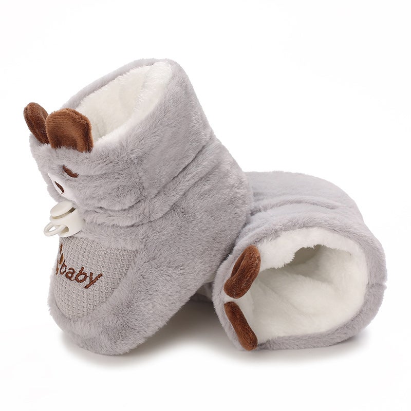 Li Haisheng Baby Shoes And Socks Winter Soft Bottom Toddler Baby Cotton Shoes Fleece-Lined Infant Shoes 3-12 Months Thickened - Image 4