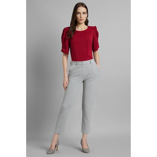 Van Heusen Women's Regular Fit T-Shirt (VWTSURGF147122_Red - Image 2