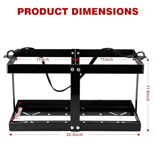 MANNIFEN Fuel Jug Container Holder,Gas Can Holder For Trailer,with 4 Fixed Columns and Straps,Fits Two 5 Gallon Gas Can,Compatible With VP Racing Fuel Jug 5.5 Gallon - Image 2