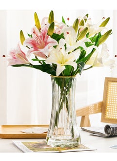 Qiccijoo Clear Glass Vase Modern Large Flower Glass Vase for Home Office Decor Tall Vase Glass Table Vase for Wedding Housewarming Gift(Transparent) - pzsku/Z0185C53F0CD8F404F8C4Z/45/_/1732888638/e1a6053f-be18-4f57-ad38-633fcb01cfff