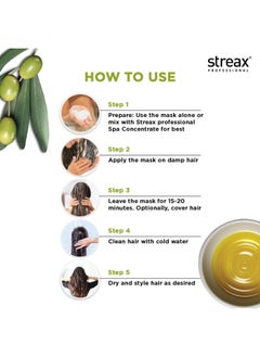 Streax Professional Spa Nourishment Hair Masque For Women|For Very Dry & Damaged Hair|With Olive Oil & Shea Butter|Moisturises, Revitalizes & Helps Strengthen Chemically Treated Hair|200G,1 Count  - Image 5