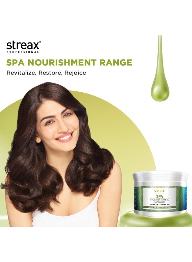 Streax Professional Spa Nourishment Hair Masque For Women|For Very Dry & Damaged Hair|With Olive Oil & Shea Butter|Moisturises, Revitalizes & Helps Strengthen Chemically Treated Hair|200G,1 Count - Image 2