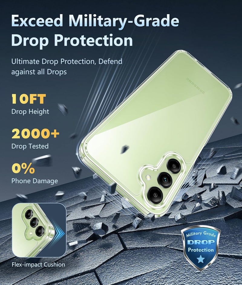 Realcase غطاء خلفي سيليكون لجهاز سامسونج A14 5G، مقاوم للخدوش، شفاف، واقي من الصدمات، غطاء خلفي لجهاز سامسونج جالاكسي A14 5G - Image 3