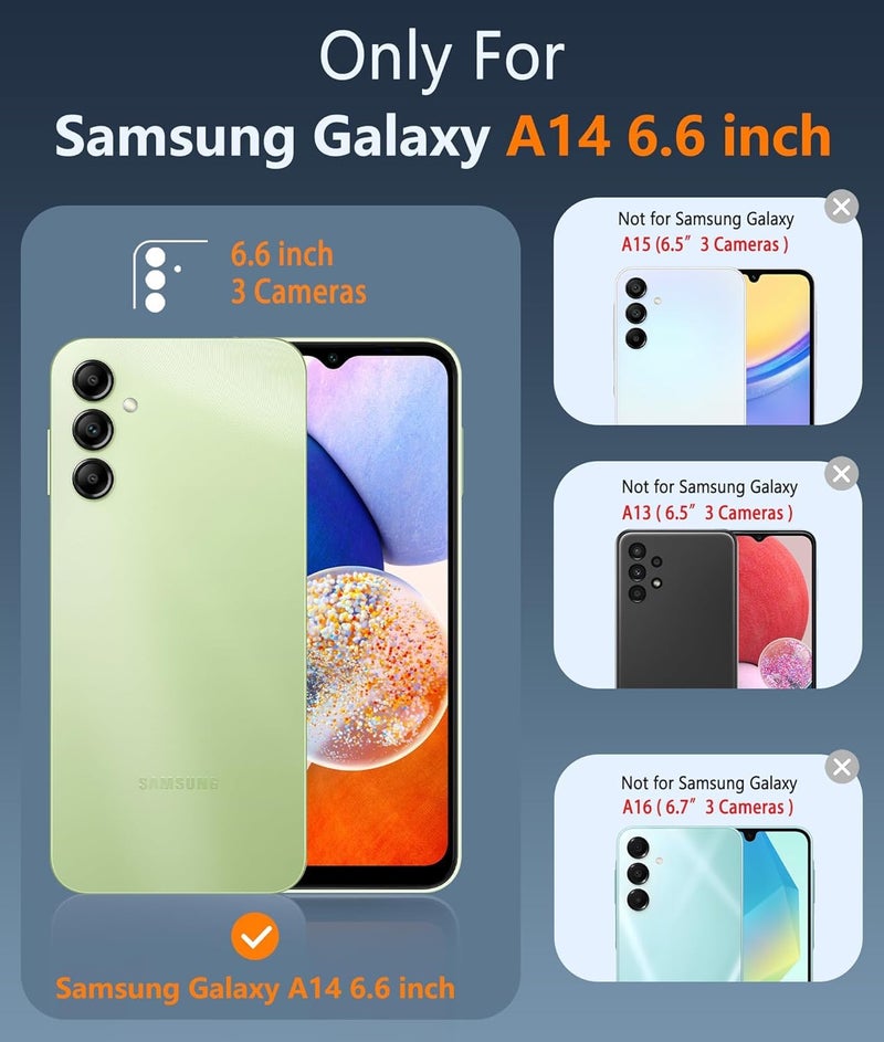 Realcase غطاء خلفي سيليكون لجهاز سامسونج A14 5G، مقاوم للخدوش، شفاف، واقي من الصدمات، غطاء خلفي لجهاز سامسونج جالاكسي A14 5G - Image 2