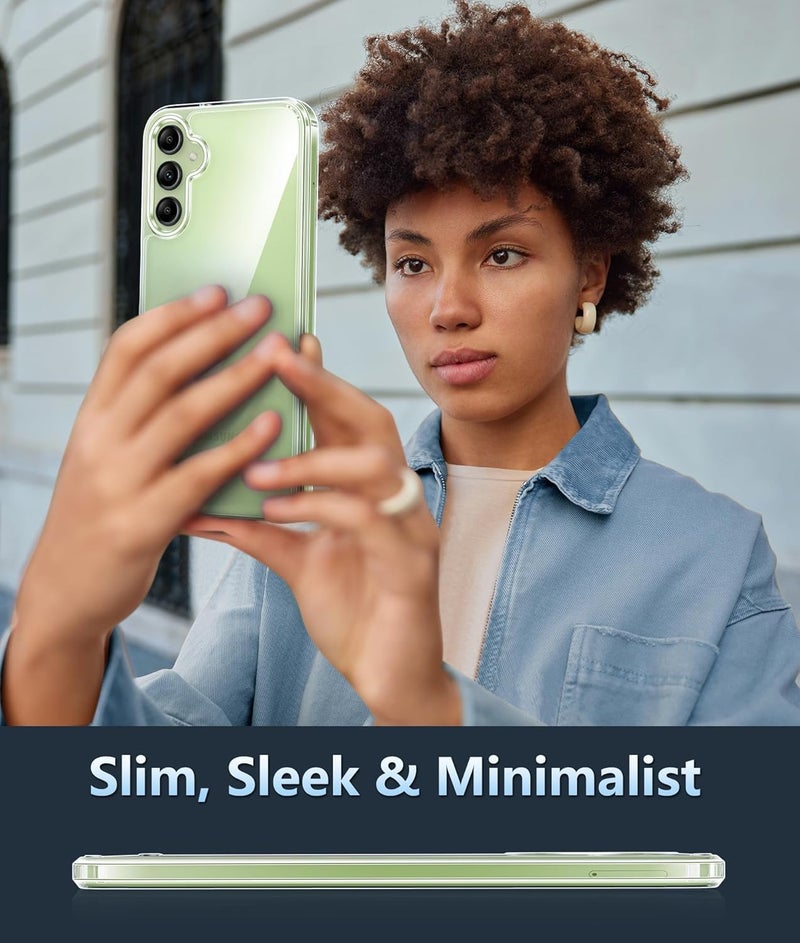 Realcase غطاء خلفي سيليكون لجهاز سامسونج A14 5G، مقاوم للخدوش، شفاف، واقي من الصدمات، غطاء خلفي لجهاز سامسونج جالاكسي A14 5G - Image 4