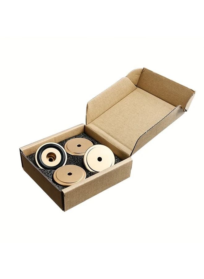 Golden Color 4PCS Aluminum Shock Absorbing Feet For Audio Amplifier Speaker - Image 1