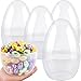 Restroma 4 Pack 10 Inch Giant Clear Easter Eggs Large Empty Easter Eggs Plastic Egg for Easter Party Hunt Stuffers - Image 2