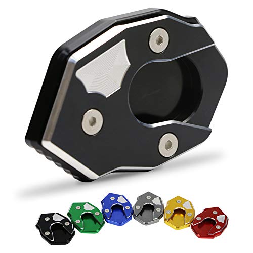 COBIKE Motorcycle Kickstand Extender Foot Side Stand Extension Pad Support Plate Replacement for Kawasaki Z650 Z900 Z900RS Z1000 Z1000SX ER-6N ZX6R ZX10R NINJA650R(Black) - Image 1
