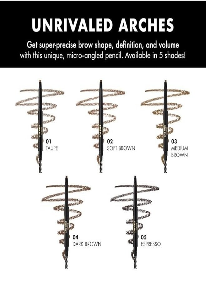MILANI - Milani Stay Put Brow Sculpting Mechanical Pencil – Taupe (0.28g) | Precision Tip, Built-In Spoolie, Long-Lasting & Smudge-Proof - Image 1