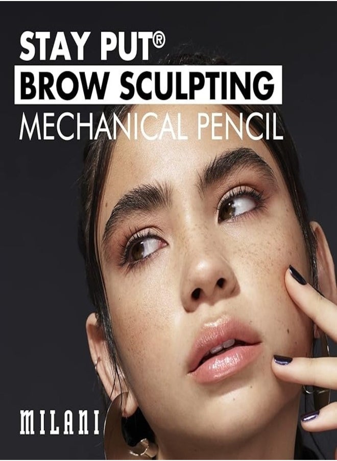 MILANI - Milani Stay Put Brow Sculpting Mechanical Pencil – Taupe (0.28g) | Precision Tip, Built-In Spoolie, Long-Lasting & Smudge-Proof - Image 1