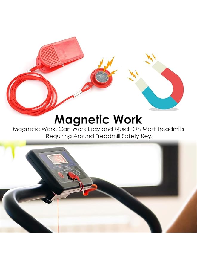 erorex Treadmill Safety Key, Treadmill Emergency Stop, Magnetic Stop Switch, Universal Treadmill Magnetic Lock Emergency Accessory Kits Magnet Safety Lock Compatible With Majority Of Treadmills  - Image 4