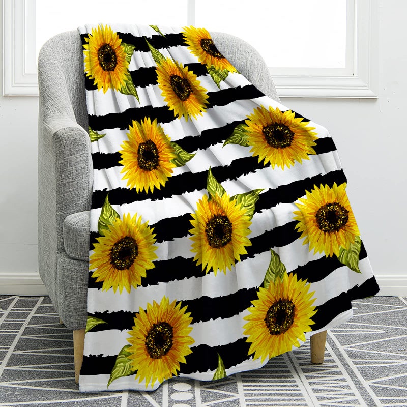 Jekeno Sunflower Gifts Blanket for Women Girls  Sunflowers Decor Gifts for Sunflower Lovers Adult Kids  Christmas Birthday Valentine's Day Sunflower Throw Decoration for Home Living Room Bed Couch - Image 1