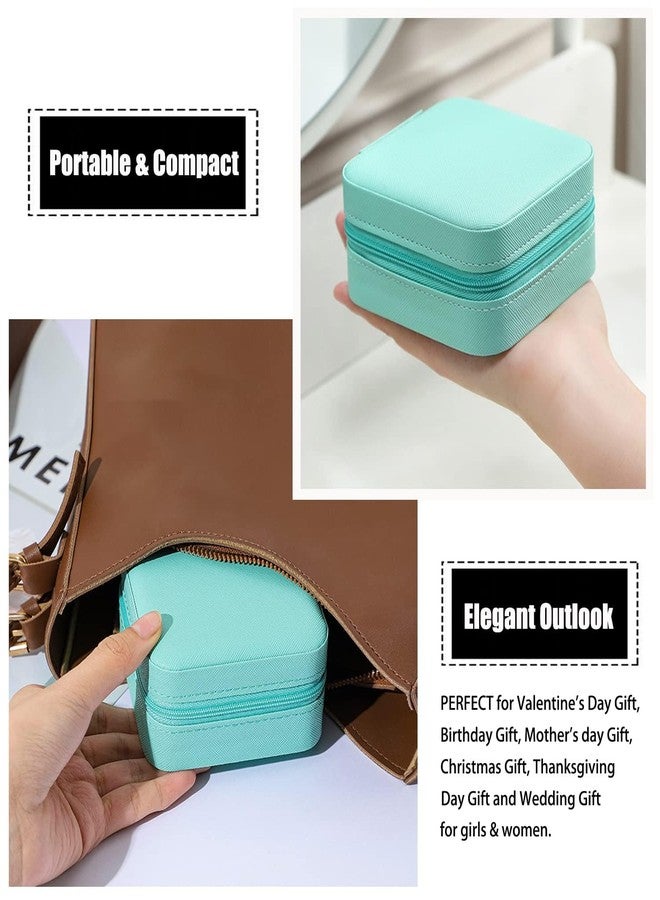 CESHTA Jewellery Organiser PU Leather Zipper Portable Storage Box Case with Dividers Container for Rings, Earrings, Necklace Home Organizer - Image 4