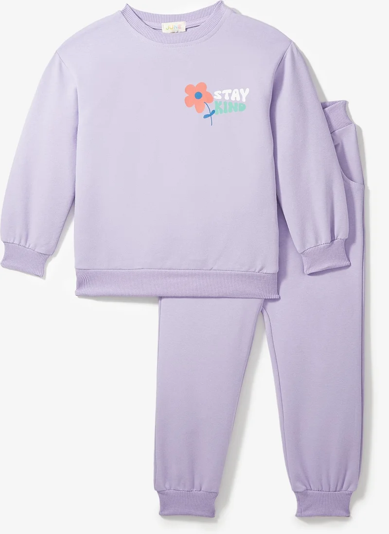 جون Girl's Printed Tracksuit Set