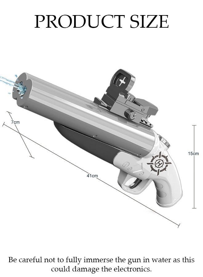 DUNISO Double-Barrelled Electric Water Gun for Adults & Kids, Large Capacity Long Range Water Guns for Kids,Swimming Pool Beach Party and Outdoor, Summer Gifts for Boys Girls - Image 2