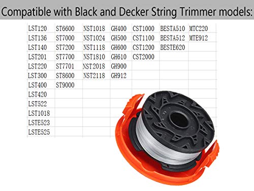 BOOTOP PIN Trimmer Replacement Spool Cap - Replace RC-100-P, RC100P, 385022-03 - Compatible with Black and Decker - Weed Eater Cover - Weed Wacker Caps - Grass Trimmer Parts (6 Cap, 6 Spring) by BOOTOP - Image 4