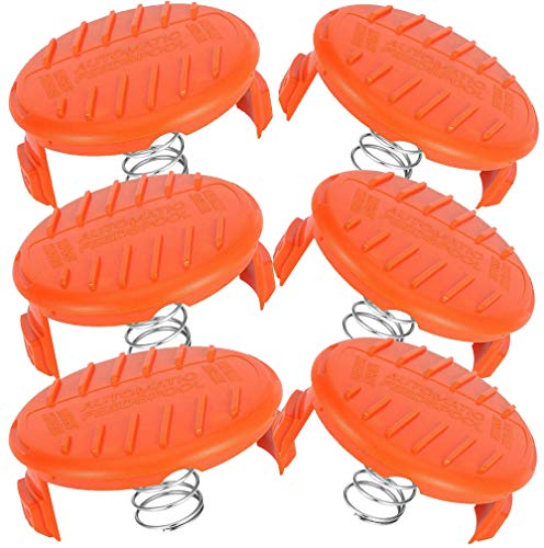 BOOTOP PIN Trimmer Replacement Spool Cap - Replace RC-100-P, RC100P, 385022-03 - Compatible with Black and Decker - Weed Eater Cover - Weed Wacker Caps - Grass Trimmer Parts (6 Cap, 6 Spring) by BOOTOP - Image 3
