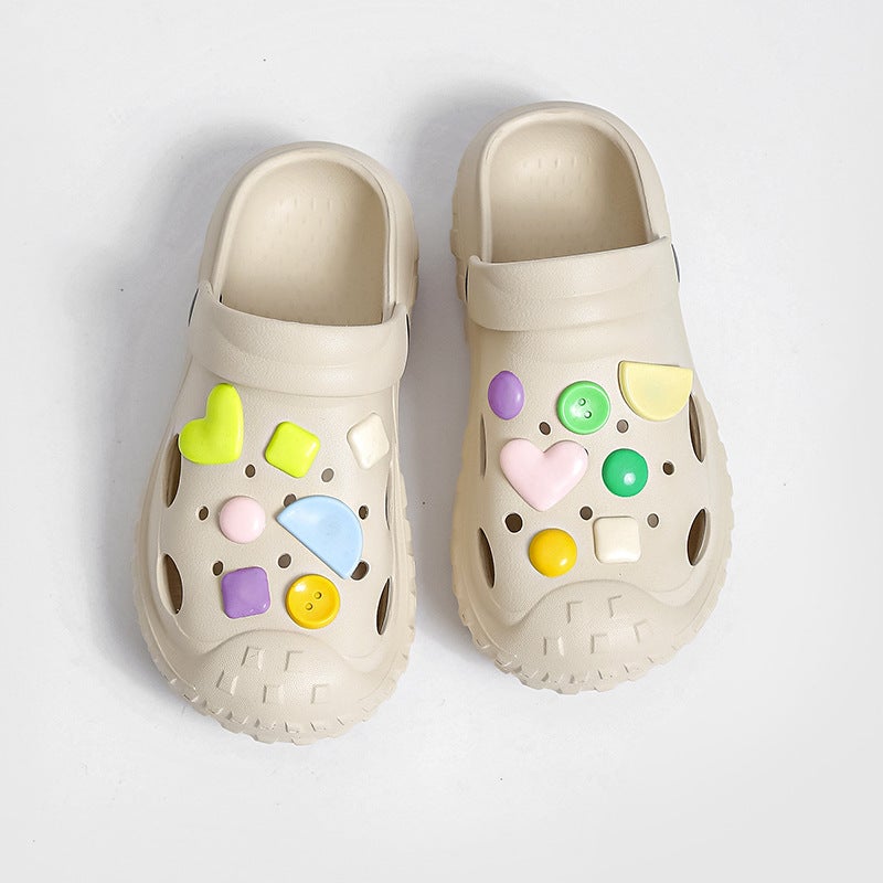 New Fashion Cute Ins Fashionable Cave Shoes Eva Stomp Feeling Thick Sole Women'S Summer Height-Increasing Sandals - Image 1