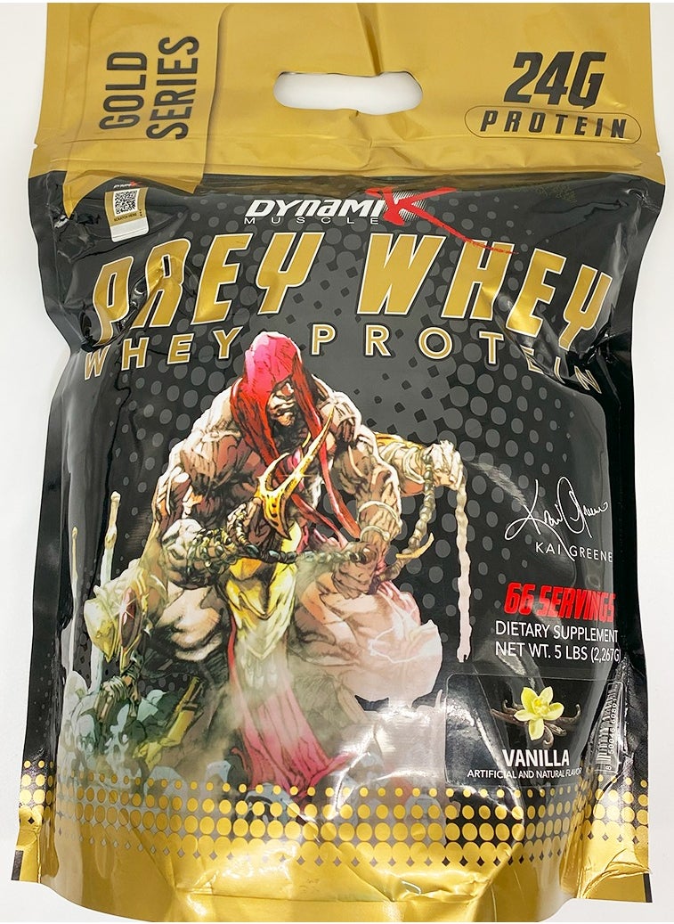 DYNAMIK MUSCLE DYNAMIK GOLD SERIES PREY WHEY 5LBS - VANILLA 