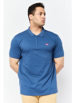 Nordland Men Regular Fit Short Sleeve Brand Polo Shirt, Navy Blue  - Image 1