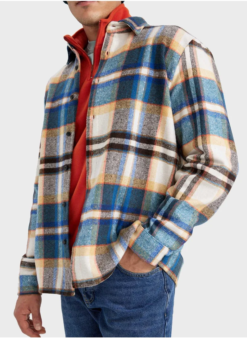 DeFacto Checked Regular Fit Shirt
