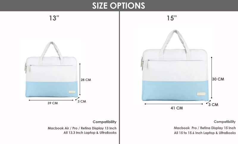 Probus Dual Tone-3 Sleeve Messenger Bag Compatible with 15-15.6 Inch Laptop and Macbook Pro/Air | Blue - Image 4